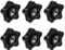 Oruola 6 Pcs 3/8 Inch Star Knobs,5 Star Shaped Threaded Knob,3/8 Wing Nut,3/8-16 Thread Knob Nut for T Track Bolts Jigs Knobs,Sawing Machine, Drilling Machine, Plastic Screw-On Type(Black)