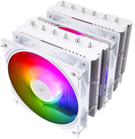 Thermalright Peerless Assassin 120 SE ARGB White V3 CPU Cooler, 6 Heat Pipes AGHP Technology, Dual 12cm PWM Fans, 2000RPM Speed, AMD Ryzen AM5/AM4,Intel LGA 1700/1851/115X,PC Heatsink Cooling
