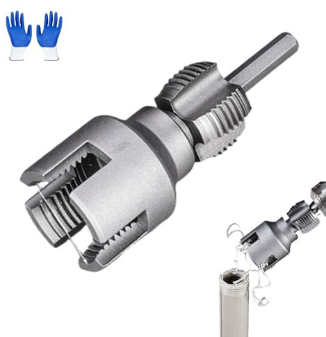 Argumub Integrated Internal & External Pipe Threading Tool, 2 en 1 - Cortador de roscas para tuberías de agua interiores y exteriores, juego de herramientas de abridor de roscas para tubos de agua de