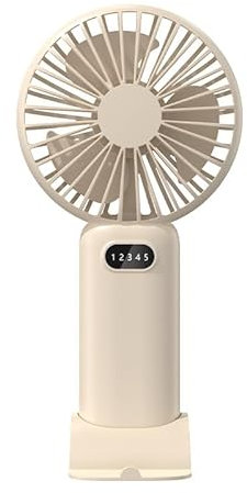 Mateju Mini Ventilator, Handventilator Aufladbar USB Mini Hand Fan, Ventilator Klein Akku Portable für Reisen Büro Zuhause, Summer Must Haves (Beige,1pcs)