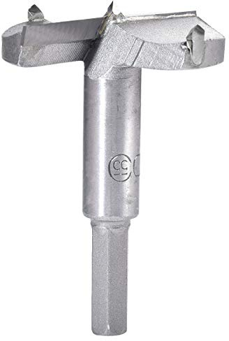HOHXEN Forstnerbohrer 55mm, Holzbearbeitung Bohrer Schneiden für Holz Kunststoff Sperrholz Massivholzplatten Fiberglas Scharnier