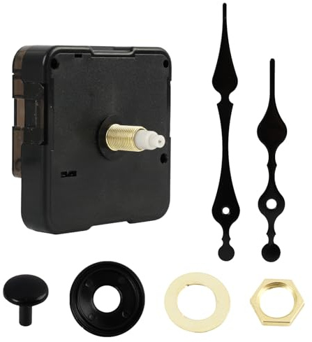 Cateye Clock Mechanisms Battery Powered, Replacement Clock Movement with Long Shaft and Hands Set, DIY Wall Clock Repair Parts for Craft Clocks and Home Decor, battery mechanism replacement