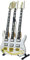 AXE HEAVEN Steve Vai Signature JEM Triple Neck Mini Guitar, Wood