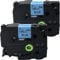 NEOUZA 2PK Compatible for Brother P-Touch Laminated TZe TZ 551 Label Tape 24mm x 8m (Black on Blue)