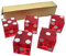 Mnixy 5 x Rot Neue Perfect 19 mm Precision Casino Würfel/Craps Atemberaubende