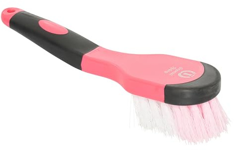Imperial Riding Hufbürste IRH Grip, robuste Hufbürste mit effektiven Borsten, Bürste mit ergonomischem Griff für gründliche Hufreinigung, Rose-Schwarz