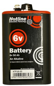 6v 50 amp/hr air alkaline for HLB25 Merlin & Raptor Energiser Range