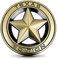 DSYCAR Durchmesser 3 3D Metall TEXAS EDITION Stern Auto Emblem Bagde Aufkleber Decals für Universal Autos Motorrad Auto Styling Dekorative Zubehör (Gold)
