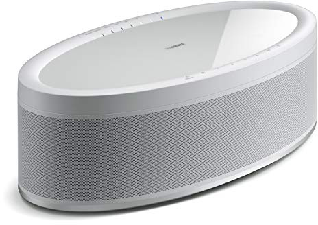 Yamaha MusicCast 50 Kabelloser Lautsprecher zum Streamen von Musik, kompatibel mit Alexa (Weiß)