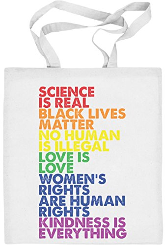 Shirtgeil Stoffbeutel Love is Love Pride LGBT Beutel - Lesbian & Gay Jutebeutel Baumwolltasche One Size Weiß