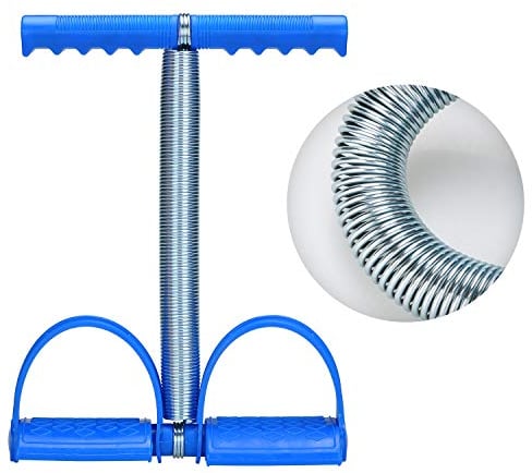 COVVY Multifunktionale Sportgerät Pedal Bodybuilding Expander Feder Schlauch Fußpeda Zugseil Fitness (Blau)