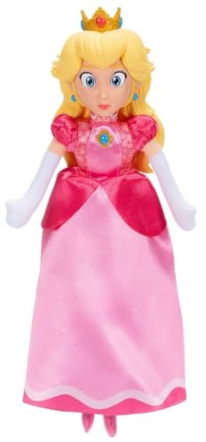 „Super Mario Galaxy“-Film: Prinzessin Peach – Jumbo-Plüschtier, 23 cm, offiziell lizenziert von Jakks Pacific, Plüschtier mit geformtem Roto-Kopf, Nintendo-Sammlerstück, ab 3 Jahren