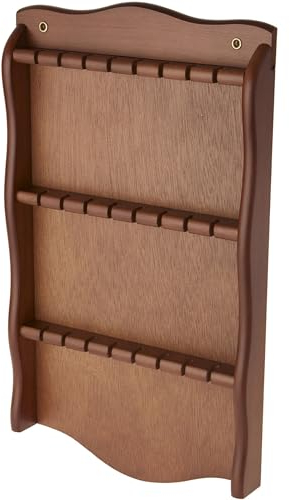 Bard's Brown Wood Wall Mountable 24 Spoon Rack, 18 H x 10.5 W x 1.5 D