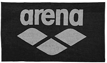 Unbekannt Unisex – Erwachsene Arena Baumwoll Pool Soft Handtuch, Black-grey, 150x90cm EU