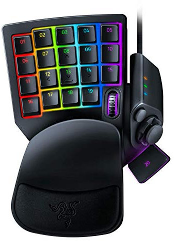 Razer Tartarus Pro Gaming Keypad: Analog-Optical Key Switches 32 Programmable Keys Customizable Chroma RGB Lighting- Programmable Macro Functionality- Variable Key-Press Pressure Sensitivity (Renewed)