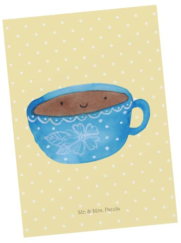 Mr. & Mrs. Panda Postkarte Kaffee Tasse - Geschenk, Einladungskarten Geburtstag, Geschenkkarte, Geschmack, Tiermotive, Genuss, Glücklich, Gute Laune,