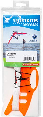 HQ DESIGN ideale Leinen für Lenkdrachen Dyneema Winderset Hi-tech Dyneema-Leinen auf Winder extrem dünne leichte dehnungsarme Fasern Made in Germany div. Stärken und Längen (70kp (gelb), 2x 30m)