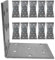 Corner Braces Brackets Plates Pack of 10pcs Heavy Duty Wooden Right Angle Iron, Metal Steel Sheet Galvanised (60 x 60 x 40 x 2mm)