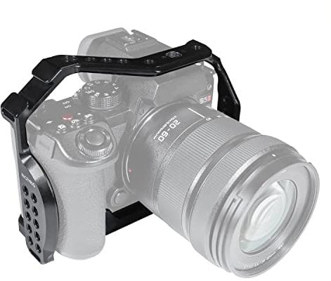 NICEYRIG S5 Cage pour Appareil Photo Panasonic LUMIX S5, avec Griffe de sécurité NATO et Trou de localisation Arri