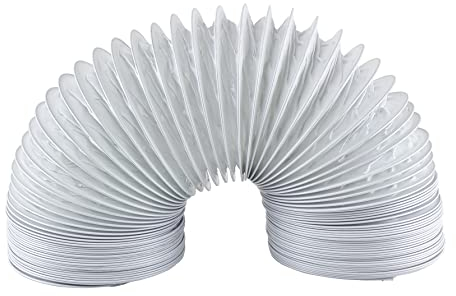 Steinberg14 Weiß Ø 80mm / 6m Abluftschlauch PVC Flexibel Schlauch für Klimaanlagen - Dunstabzugshaube - Trockner