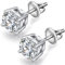 Men Diamond Earrings Screw Back Earrings CZ Diamond Earrings for Men Sterling Silver Stud Earrings with Screw Back Round Cut Cubic Zirconia Earrings for Women Men Earrings Studs CZ Earring 5MM