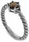 CaratYogi 925 Sterlingsilber-Antike-Ring Natürlicher Rauchquarz Edelstein-Verlobungsring Frauen in Größe: 65