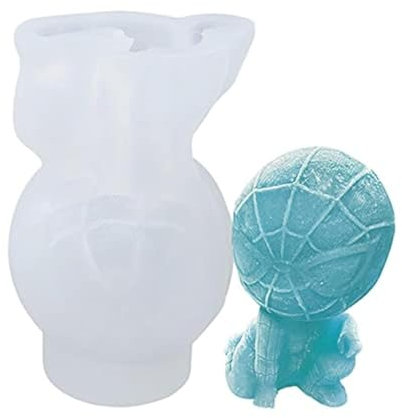 Stampi in silicone a forma di Spiderman, vassoio in silicone per creare ghiaccio, carino e facile da rilasciare, per bevande fredde, fondente, caramelle, cioccolato, decorazioni per torte, cucina