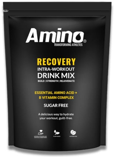 Amino Recovery - EAA & BCAA Intra Workout Powder - 7000mg EAA Amino Acid Recovery Drink & BCAA Powder - Protect Muscle & Aid Recovery - Sugar Free & Vegan (Apple, 66 Servings)