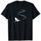 Skispur im Schnee, Ski T-Shirt