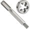 Aceteel M16 x 2,0 metrisches Gewindeschneid-Set, M16 x 2,0 mm, HSS Maschinengewindebohrer und M16 x 2,0 mm, legierter Werkzeugstahl, runde Schneideisen für Rechtshänder