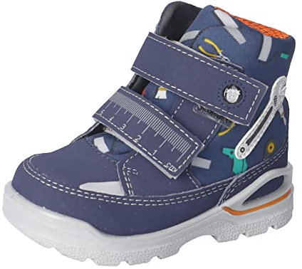 RICOSTA Jungen Lauflernschuhe Maxi,Kinder Boots,WMS:Mittel,lose Einlage,Sympatex,wasserdicht,Winterboots,Outdoor-Kinderschuhe,Nautic (170),26 EU
