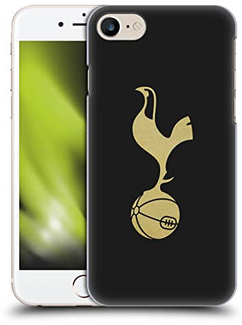 Head Case Designs Officially Licensed Tottenham Hotspur F.C. Black And Gold Badge Hard Back Case Compatible With Apple iPhone 7/8 / SE 2020 & 2022