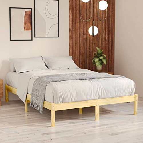 WIFESE Massivholzbett 180x200 cm 6FT Super King Doppelbett Betten Palettenbett Bettgestell Bettrahmen Moderner Stil Langlebig und Komfortabel Geeignet für Jedes Schlafzimmer