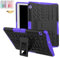 QYiiD Custodia per Huawei MediaPad T5 10 Tablet 10.1 pollici (AGS2-W09 AGS2-L09 AGS2-L03), Hybrid Rugged Heavy Duty Armor Defender [Shock-Absorption] Cover con Cavalletto per, Viola