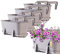 KADAX Macetas de Plástico Imitación Ratán, Maceteros Rectangulares con Platillos y Soportes para Exterior, Jardineras Colgantes (4: Caramelo, 40 cm)