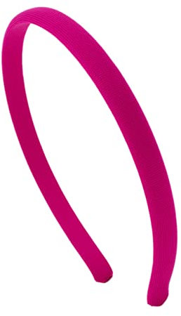 Righe e Pois - cerchietto per capelli in lycra - larghezza 1 cm - cerchietto per capelli, interno in plastica rivestito in lycra - Made in Italy (Ciclamino)