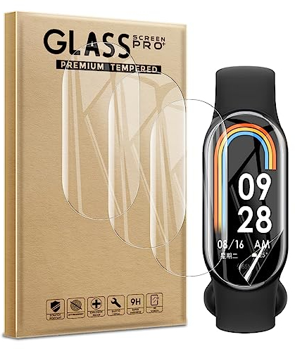 WFTE [4-Pack Protector de Pantalla para Xiaomi band 8 [No es de cristal],Cobertura máxima,Huellas Dactilares Libre,Sin Burbujas,TPU Protector de Pantalla Xiaomi band 8