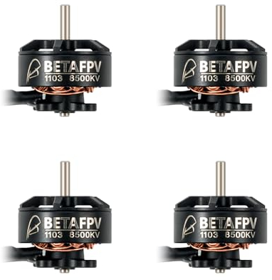 BETAFPV 4pcs 1103 8500KV Brushless Motor 3S FPV Drone Motor Compatible for F4 2-3S 20A AIO Flight Controller GF 2015 2-Blade Propeller Meteor85 Cetus X Pavo20 Quadcopter Frame