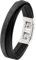 s.Oliver Armband Edelstahl Leder Herren Armschmuck, 20+1,5 cm, Silber, Kommt in Schmuck Geschenk Box, 2037989