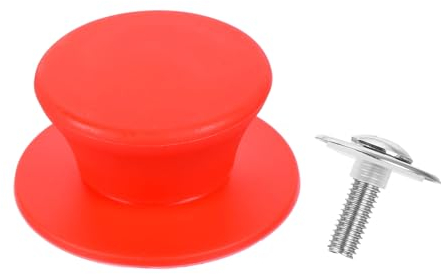sourcing map Universal Pot Lid Top Replacement Knob, Heat Resistant Silicone Pan Lid Holding Handles Knob Grips for Kitchen Cookware Lid Cover, Red