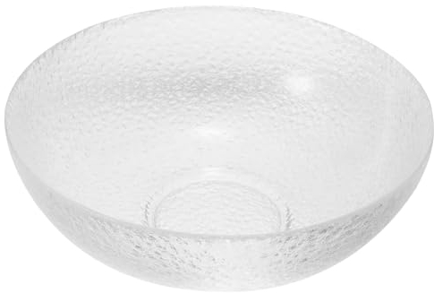 IMIKEYA Glass Salad Bowls, Clear Serving Bowls Hand Blown Decorative Bowl Japanese Style Modern Mixing Bowls Fruit Punch Bowl for Kitchen Candy Snack Prep Dessert