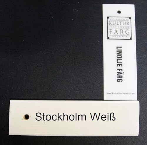 PrintGreen! Leinölfarbe - Innen-& Außenfarbe - Stockholmweiß/RAL 9010 - natürlicher Holzschutz - Made in Schweden - für Holz, Putz, Gips, Stein, Metall uvm. (0,25 Liters)