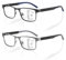 Amorays 2 Pack Gleitsichtbrille Progressive Multifokus Lesebrille Herren Metall Anti-Blaulicht Lesebrillen mit Federscharniere 8003(Schwarz&Grau，+2.75
