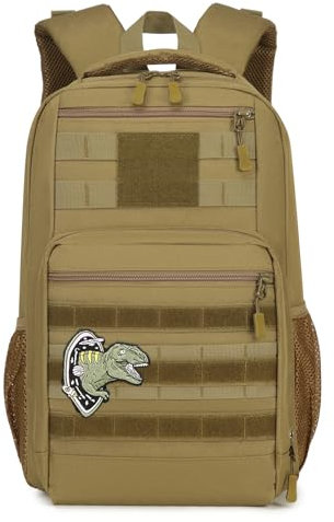 BlesMaller 20L Kinderrucksack mit Brustgurt Schulrucksack Wanderrucksack taktischer Kinder Rucksack für Camping Outdoor Reise -Braun