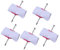Gcroet 5pcs Neuheit blutiger Nagel durch Finger Streich -Trick -Witz -Magie April Dummkopf Halloween Party Parodiespielzeug.