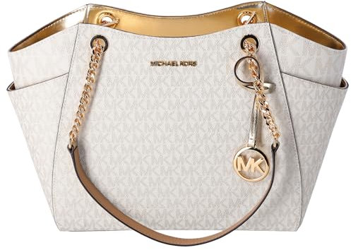 Michael Kors Berry Pink MK Borsa a tracolla da donna, nero, M, Oro pallido, L