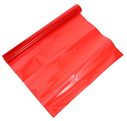 MUCKLILY Scheinwerferfolie Autoaufkleber Rot Pvc 60cm X 23,6cm mit 90% Lichtdurchlässigkeit Vollschutz zur Fahrzeugdekoration