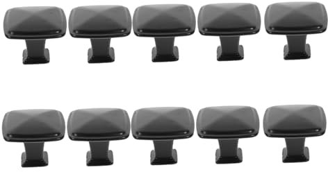 HOMSFOU 1 Satz Türschnalle Cabinet Knobs Door Handle Schubladenknopf Schrankgriff Türklinken Door Knob Mit Gewinde Hebel Griffe Vorrichtung Schublade Zieht Legierung Black 10st