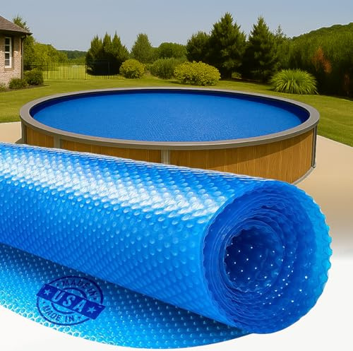 SunHeater Round Solar Pool Cover 12 ft. Retains Heat, Reduces Evaporation, and Keeps Debris Out