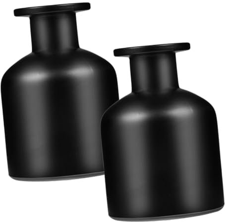 WRITWAA 2pcs Refillable Perfume Diffuser Bottle Glass Aromatherapy Container Small Fragrance Diffuser for Home Decor